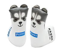 Funda para cabeza de putter de golf de piel sintética, a prueba de polvo, bonita cubierta de cabeza de animal husky para putter Newport y Newport 2