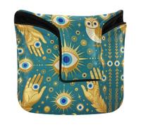 Funda para cabeza de putter de golf, piel vegana, buena suerte, mal de ojo