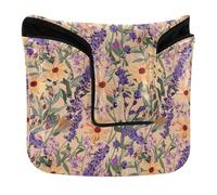 Funda para cabeza de putter para mazo, cierre magnético, fundas para cabeza de putter para hombres y mujeres, piel sintética, flores Art Deco