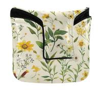 Funda para cabeza de putter para mazo con cierre magnético, fundas para cabeza de putters para hombres y mujeres, impermeable, piel sintética, flor de mayflower de Nueva Escocia, belleza, flores de