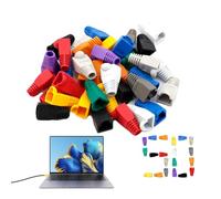 Funda para cabezal de cable RJ45 - Funda protectora para enchufes Ethernet | Crystal Head Cubiertas de cabeza de para protección de cables de red Funda de enchufe de cable confiable para preve