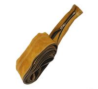 Funda para cable de antorcha de soldadura TIG, cubierta de manguera de cuero vacuno ignífugo con cremallera, 4 pulgadas de ancho, protección resistente al desgaste para cables MIG y TIG, 7,5 m