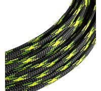 Funda para Cables Funda Trenzada expandible de Alta Densidad 1 m, 3, 4, 6, 8, 10, 12, 14, 16, 18, 20, 25, 30 y 40 mm, for protección aislada Cables(Black UV Yellow,2mm x 1meter)