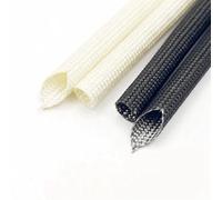 Funda para Cables Tubo de Fibra Vidrio 1 mm ~ 25, Funda for Cable, química, Trenzada, aislada, for tuberías Alta Temperatura, Envoltura Protectora for Cables para gestión de Cables(F,1.5mm,5M)