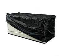 Funda para caja de almacenamiento al aire libre, tela Oxford, impermeable, a prueba de polvo, protección UV, resistente a la lluvia, protector de tapa para muebles de patio, jardín, casillero (negro