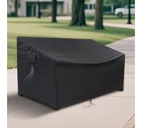 Funda para caja de banco para almacenamiento al aire libre, tela Oxford impermeable con rejillas de ventilación para prevenir, cordón ajustable para un ajuste seguro personalizado para tamaño de 70