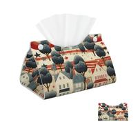 Funda para caja de pañuelos de piel sintética rectangular, soporte para pañuelos American House, dispensador de servilletas, soporte decorativo para caja de pañuelos, soporte de papel para baño, ofici