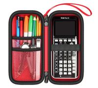 Funda para calculadora TI-84 Plus CE/Evo/TI-30XS/TI-Nspire CX II, color rojo