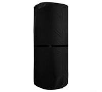 Funda para calentador de patio Oxford 210D, impermeable, redonda, protector para exteriores con cremallera, resistente a la intemperie, color negro, 47 x 20 pulgadas