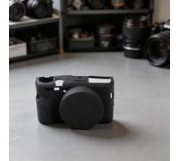 Funda para cámara Canon G7 X Mark III, carcasa blanda robusta de silicona, recortes precisos para accesorios, ligera protección contra arañazos, ideal para uso de la funda de la cámara (negro)