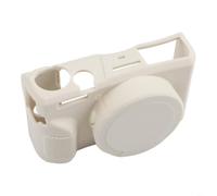 Funda para cámara Canon G7 X Mark III de silicona - Funda blanda para protección contra arañazos, incluye funda para fotografía al aire libre, funda ligera (blanco)