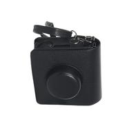 Funda para cámara de poliuretano resistente a los impactos, portátil, color negro y marrón, con textura de piel, apta para uso amplio, resistente al agua, Black