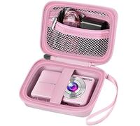 Funda para cámara digital VAHOIALD FHD 1080P / para Camkory Digital Point and Shoot/para Kodak PIXPRO FZ45-BK 16MP Vlogging/para IWEUKJLO/para Nsoela, soporte para tarjeta SD More- Rosa (solo caja)