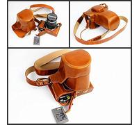 Funda para cámara E-M5 Mark II, de Zakao, de poliuretano, apertura inferior, funda protectora para cámara Olympus OM-D E-M5 Mark II de 12-40 mm o 40-150 mm con correa para el hombro (marrón)