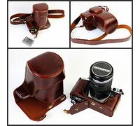 Funda para cámara EM5 Mark II, de Zakao, de poliuretano, apertura inferior, funda protectora de piel para cámara Olympus OMD EM5 Mark II, lente de 1240 mm o 40150 mm con correa para el hombro