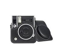 Funda para cámara Fujifilm Instax Mini 40, funda de piel para cámara con correa de hombro extraíble (negro)