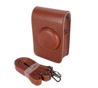 Funda para cámara Fujifilm Instax Mini, diseño de tapa abatible de cuero PU, bolsillo trasero de almacenamiento, a prueba de polvo, correa