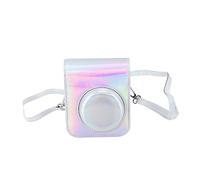 Funda para Cámara, Funda Protectora de Piel Sintética para Cámara con Correa Ajustable para el Hombro, Funda para Cámara Duradera y de Moda para Mini 12, Fotógrafos (Plata)