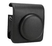 Funda para Cámara Instantánea 90, Elegante Bolsa de Transporte de Piel Sintética con Correa para el Hombro para Viajes y Almacenamiento, 11x12x7cm - 1 Unidad (Black)
