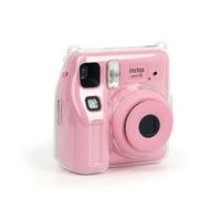 Funda para cámara instantánea Fujifilm Instax Mini SE - Funda protectora de PVC duro transparente y portátil para cámara, con bolsillo para almacenamiento de fotos