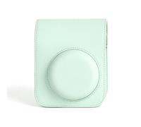 Funda para cámara Instax Mini12, de piel sintética y silicona suave, para cámara de película Fujifilm Polaroid, con correa para el hombro.