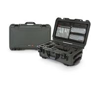 NANUK 935 Waterdichte Carry-On Funda rígida Impermeable vacía Met Lid Organizer para Sony A7R Size Camera con Ruedas - Verde Olivo