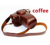 Funda para cámara Olympus E-M5 II, de Zakao, de poliuretano, apertura inferior, versión protectora de piel, para Olympus OM-D E-M5 Mark II, lente de 12-40 mm, con correa para el hombro (café)