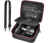 Funda para cámara Sony Alpha ZV-E10 Alpha a6400/ a6700/ a6100/ a6000/ a6600/ a6500 sin espejo, bolsa de viaje rígida con correa para el hombro para lente y accesorios (solo caja)
