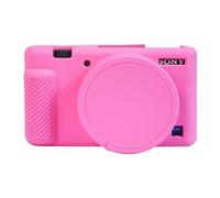 Funda para cámara Sony ZV-1, ZV1, funda protectora de silicona para cámara con tapa de lente extraíble para cámara digital Sony ZV 1, rosa