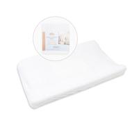 Ti TIN | Funda para Cambiador de Bebé con Tejido Elástico Adaptable 100% Microfibra Suave y Absorbente | 80x50 cm | Color Blanco