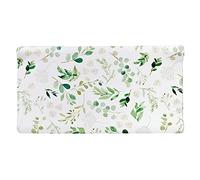 Funda para cambiador de pañales, funda para mesa cambiadora de hojas verdes, fundas de cambiador de hojas verdes, sábanas cambiadoras de punto jersey, fundas de cama de cuna neutra para bebé niño niña