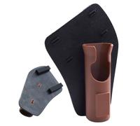 Funda para caña de pescar, soporte para caña de pescar para cinturón de , inserto portátil, accesorios de vadeo para muelle al aire libre, kayak, playa, senderismo, Brown, Refer to description