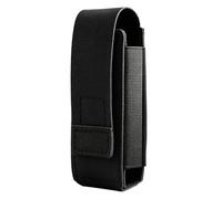 Funda para Cargador 9mm MOLLE Táctica con Soporte para Spray OC, Porta Cargador de Pistola Elástico Universal y Soporte para Linterna EDC para Cinturón y Chaleco(Black)