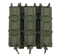 Funda para Cargador Triple de 9 mm, Funda para Cargador de Pistola de Tiro rápido MOLLE táctico, Clip Malice SMG Pals para .45/ MP5/ MP7