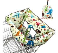 Funda para carrito de compras para bebé, funda para silla alta, funda para carrito para bebés, niños y niños pequeños, diseño portátil 2 en 1, incluye bolsa de transporte para uso comercial y
