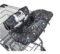 Funda para carrito de la compra 2 en 1, cojín para silla alta, diseño portátil (círculo negro)