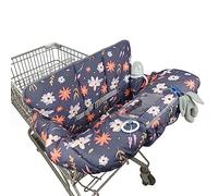 Funda para carrito de la compra para bebé/niño, acogedora funda para silla alta y cojín para carrito de comestibles, azul oscuro