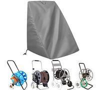 Funda para Carro para Mangueras, Lona para Carrete Portamanguera con Cordón Y Asa, Anti-UV, 210D Oxford Gris 66 * 63 * 88cm
