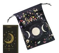 Funda para cartas del tarot, 5,12 x 7,09 in portatarjetas de tarot estampado con árbol de la vida de las fases lunares - Bolsa de dados de terciopelo para mazo Oracle, runas, joyas, piedras, c, B