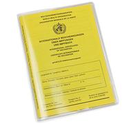 Funda para cartilla de vacunación actual, transparente y precisa, fabricada en Alemania, funda transparente resistente para carnet de vacunación, tamaño 10 x 13,7 cm, 1 unidad,