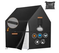 Funda para casa de juegos, cubierta resistente 420D para casa de juegos al aire libre, cubierta grande impermeable, más fácil de cubrir con cremallera lateral, cubierta de casa de juegos para niños