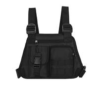 Funda para chaleco de pecho, antirrobo, táctica, ajustable, EDC para viajes, para hombres, correr, senderismo, entrenamientos, Black, 32cm x 4cm x 23cm, Classique