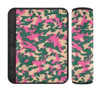 Funda para cinturón de coche, diseño de camuflaje rosa intenso, 2 piezas, libera el estrés en tu cuello y hombros para camión