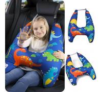 Funda para cinturón de seguridad para niños, almohada de viaje, reposacabezas para niños, ajustador para dormir, cuello y hombro, almohadilla de cojín de dibujos animados de anime para bebé