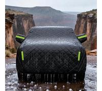 Funda para Coche Anti Granizo para Infiniti Q30 Funda Coche Exterior Antigranizo con Cremallera Izquierda,Tira Reflectante,Impermeable Transpirable,Protección contra Piedras y Clima Extremo,Negro