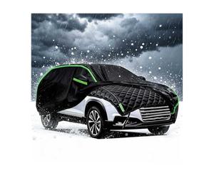 Funda para Coche Antigrandine Set de 2 Piezas para Hyundai IX35, Lona para Coche Exterior Impermeable Su Medida con Cremallera Lateral y Media Funda Antigranizo kg157t