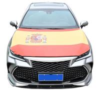 Funda para Coche Bandera de España, 63 x 47 Pulgadas, Cubierta para Coche，Lavable, Duradera, Banda elástica de poliéster, Ajuste Universal para automóviles