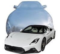 Funda para Coche Compatible para Maserati MC20 Cielo 2024 2025 2026, Anti Nieve Rasguño UV Todo Clima de Oxford Tarpa de Coche,Silver