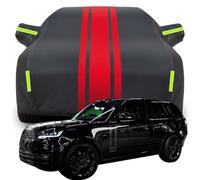 Funda para Coche Exterior Impermeable para Range Rover First Edition, Anti Nieve Rasguño UV Todo Clima Impermeable AutomóvilesTarpa de Coche,A-Black-Red