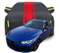 Funda para Coche para BMW i4 M50, Impermeable Anti Rasguño Anti UV Tarpa de Coche, Todo Clima Automóviles Cubierta,Black-Red